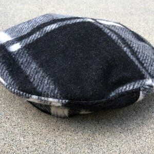 DIVIDED BY H&M Fleece French Beret Hat Women's M/L Black Gatsby Cap